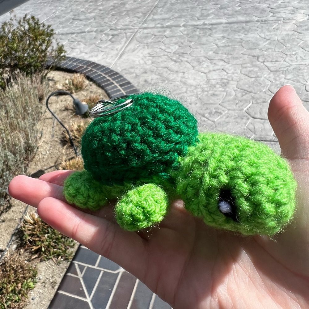 3/$20 Hand Crocheted Baby Sea Turtle Keychain! - Picture 6 of 9
